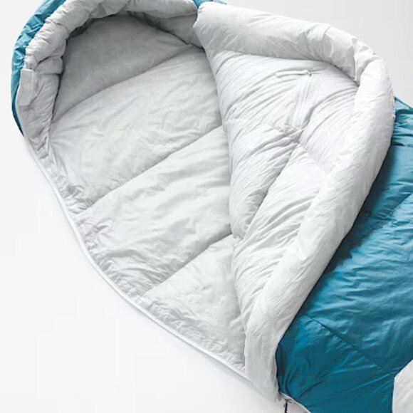 The North Face Blue Kazoo Sleeping Bag Regular Length Grey 700 fill down NWT - Picture 2 of 7